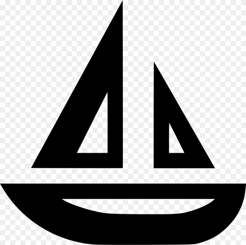 Sail Boat Sign, Triangle, Logo, Symbol Png Image