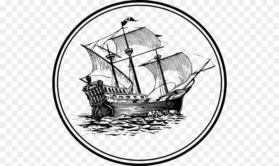 Sail Ship Sail Clipart, Gray Free Png Download