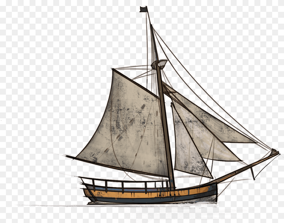 Sailboat And Pirate Ship, Boat, Transportation, Vehicle, Watercraft Free Transparent Png