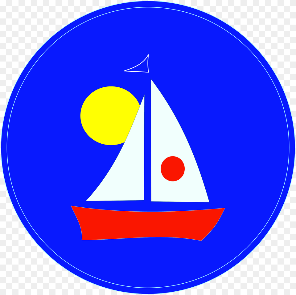 Sailboat And Sun Clipart, Vehicle, Boat, Transportation, Logo Png