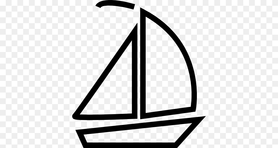 Sailboat Black And White, Gray Png