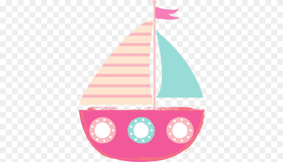 Sailboat Clipart Pink Boat Boat, Vehicle, Transportation, Dinghy, Watercraft Free Transparent Png