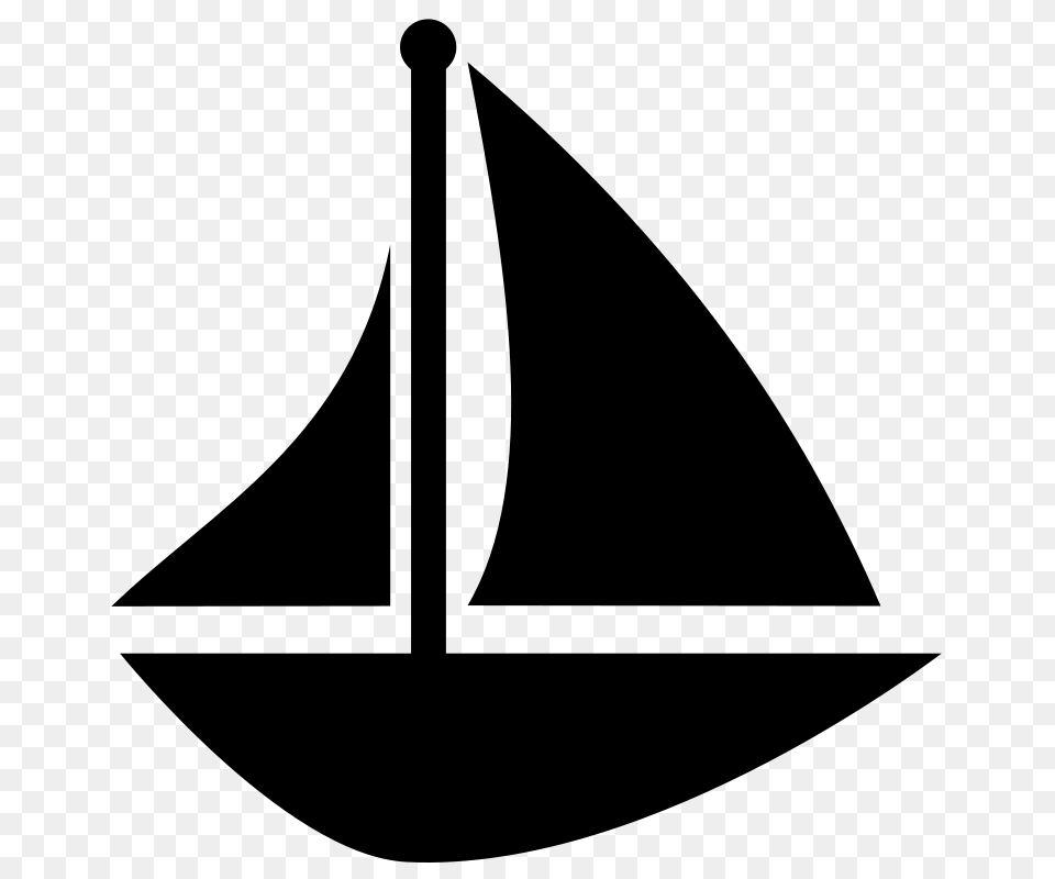 Sailboat Clipart Symbol, Vehicle, Boat, Transportation, Electronics Free Png Download