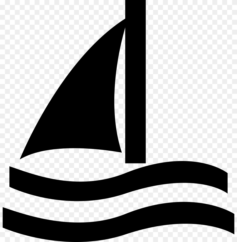 Sailboat Clipart Waterways Waterway Icon, Stencil, Electronics, Hardware, Symbol Free Transparent Png