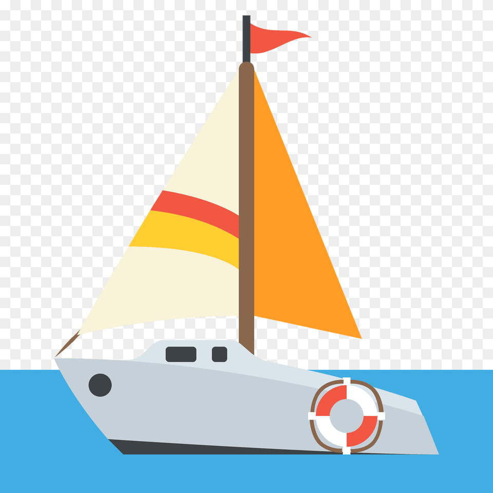 Sailboat Emoji Clipart, Boat, Transportation, Vehicle, Yacht Png