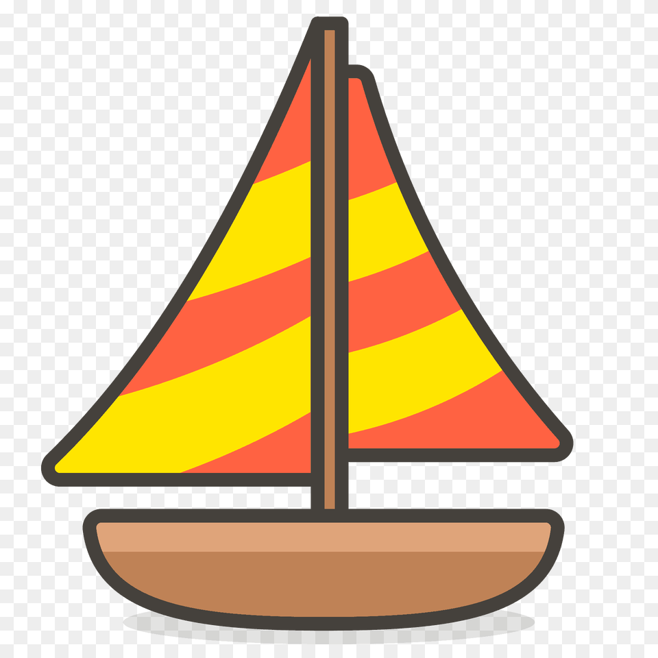 Sailboat Emoji Clipart, Boat, Transportation, Vehicle, Watercraft Png