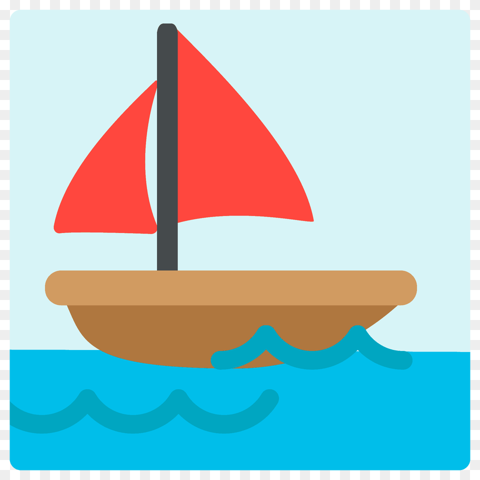 Sailboat Emoji Clipart, Boat, Dinghy, Transportation, Vehicle Free Png Download