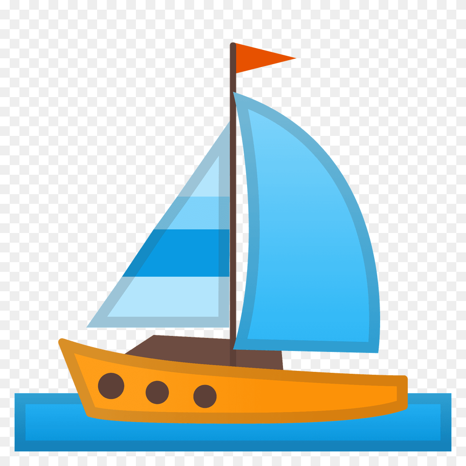 Sailboat Emoji Clipart, Boat, Transportation, Vehicle, Yacht Free Png