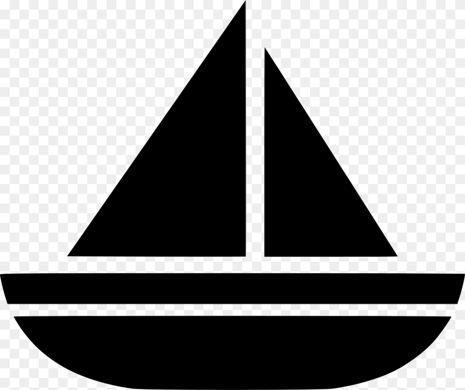 Sailboat Icon, Triangle, Stencil Free Png Download