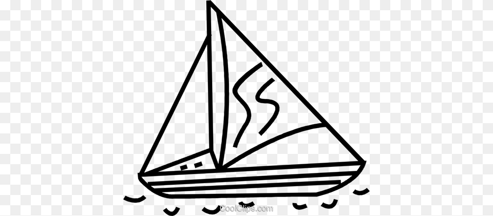 Sailboat Royalty Vector Clip Art Illustration, Boat, Triangle, Transportation, Vehicle Free Png