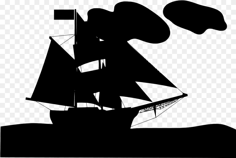 Sailboat Sail, Gray Free Png