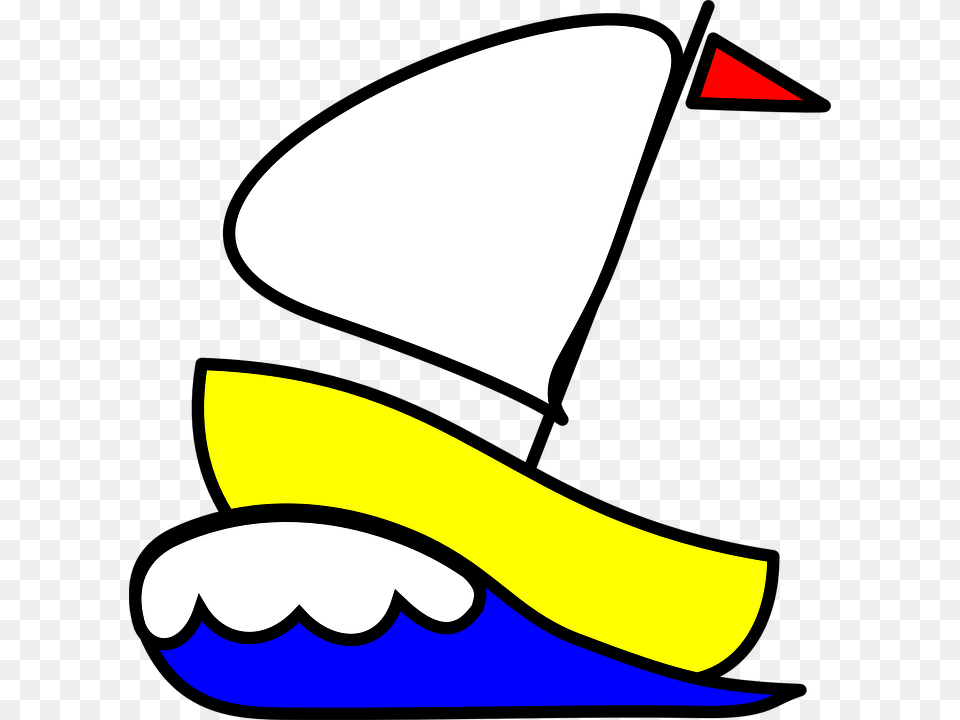Sailboat Sailing Boat Ship Waves Ocean Boat Number 4 As A Sailboat, Clothing, Shoe, Footwear, Hat Png Image