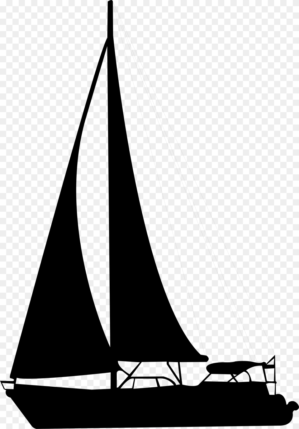 Sailboat Silhouette Clip Art Sailboat Silhouette, Gray Png