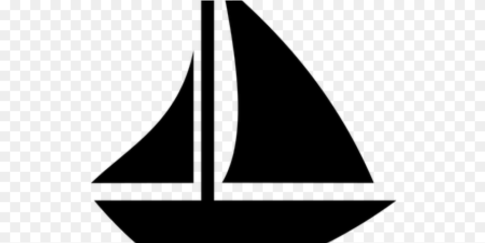 Sailing Boat Clipart, Gray Free Transparent Png