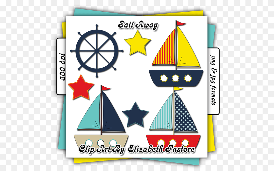 Sailing Boat Clipart Away, Machine, Wheel, Symbol Png Image