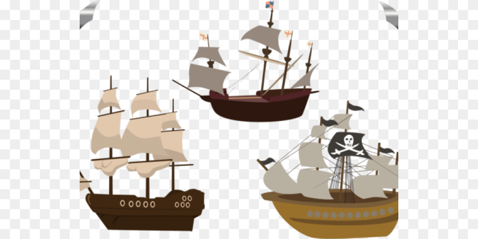 Sailing Boat Clipart Ship Wheel Pirate Ship Clipart, Sailboat, Transportation, Vehicle, Art Free Png Download