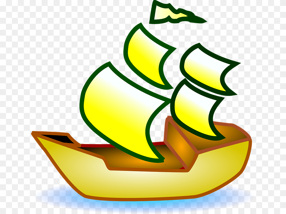 Sailing Boat Pirate Ship Small Stock Images, Banana, Produce, Food, Fruit Png Image