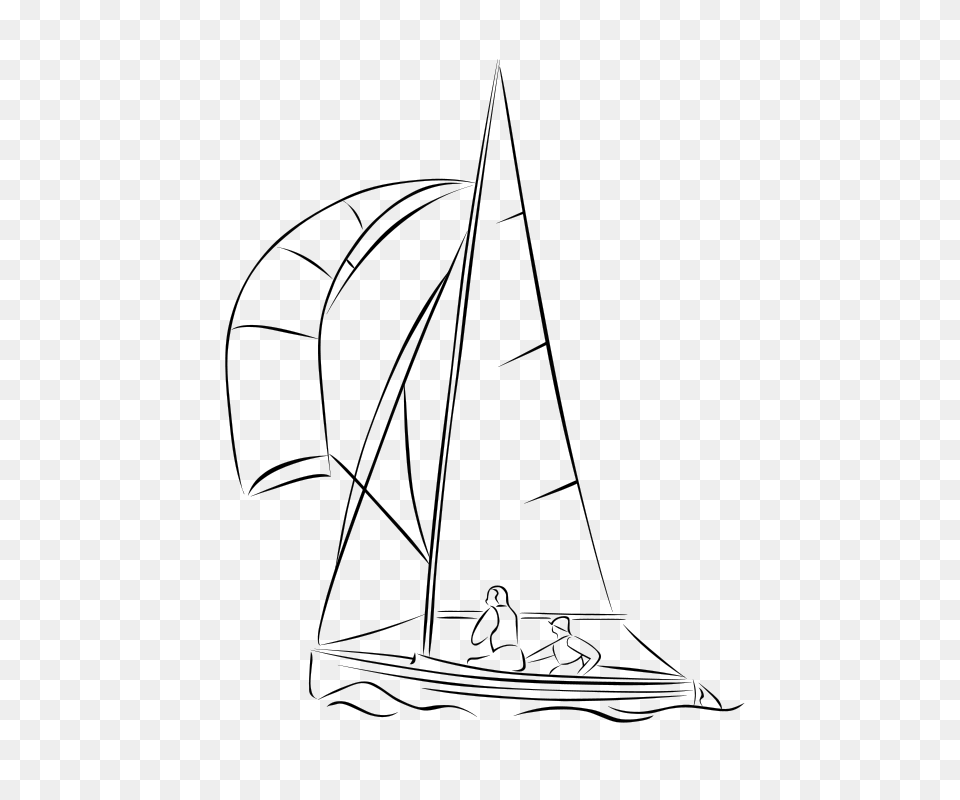Sailing Bw, Gray Png