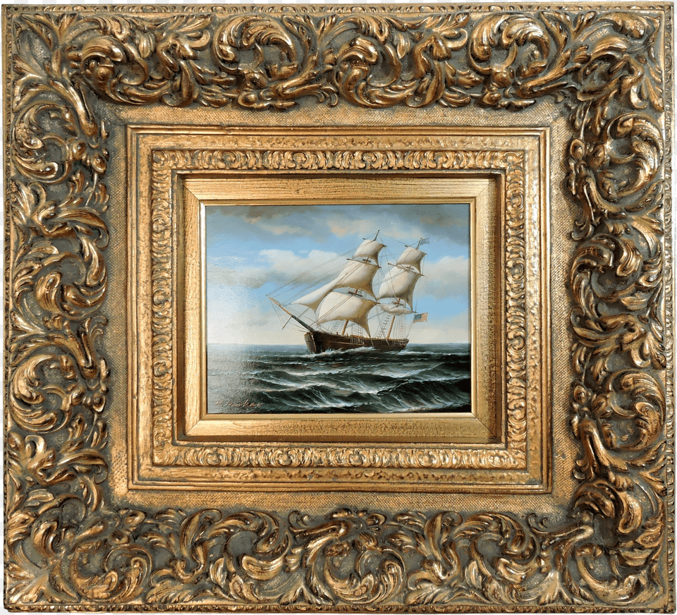 Sailing Painting Frame Free Png Download