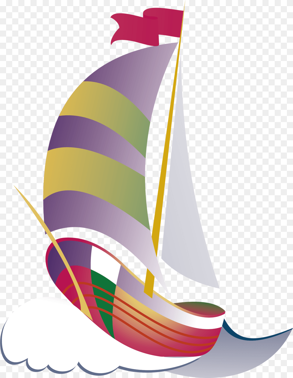 Sailing Ship Graphic Design Illustration Graphics Of Sailboat, Boat, Transportation, Vehicle, Watercraft Png Image