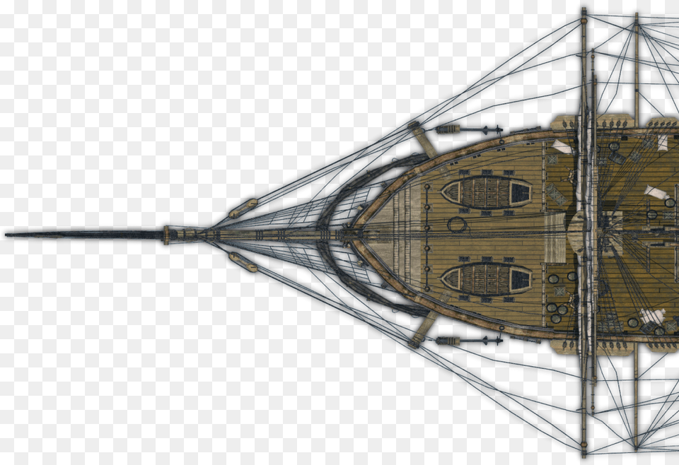 Sailing Ship Top View, Cad Diagram, Diagram, Bridge, Person Png Image