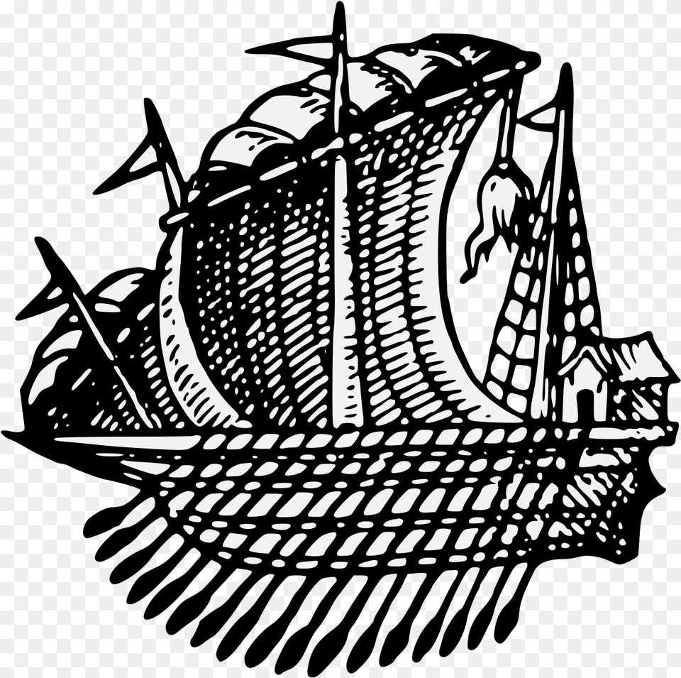 Sailing Ship Transparent Cartoon Clip Art, Animal, Emblem, Fish, Sea Life Png Image