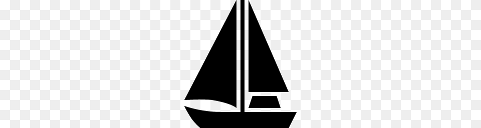 Sailing Yacht Icon, Gray Png