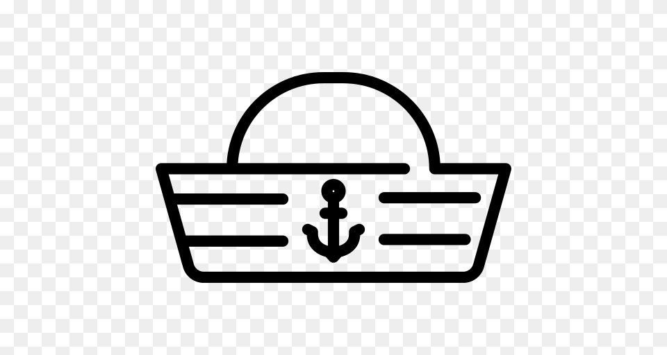 Sailor Hat Icon, Gray Png