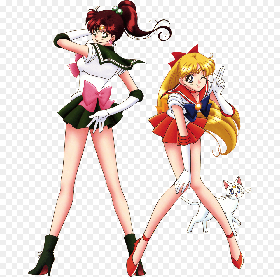 Sailor Jupiter And Sailor Venus, Book, Comics, Publication, Adult Free Png