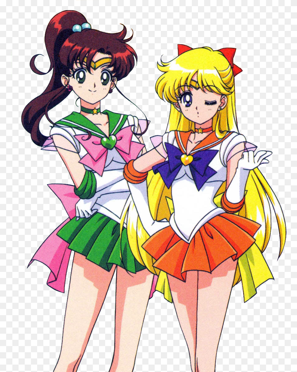 Sailor Jupiter And Sailor Venus, Publication, Book, Comics, Adult Png Image