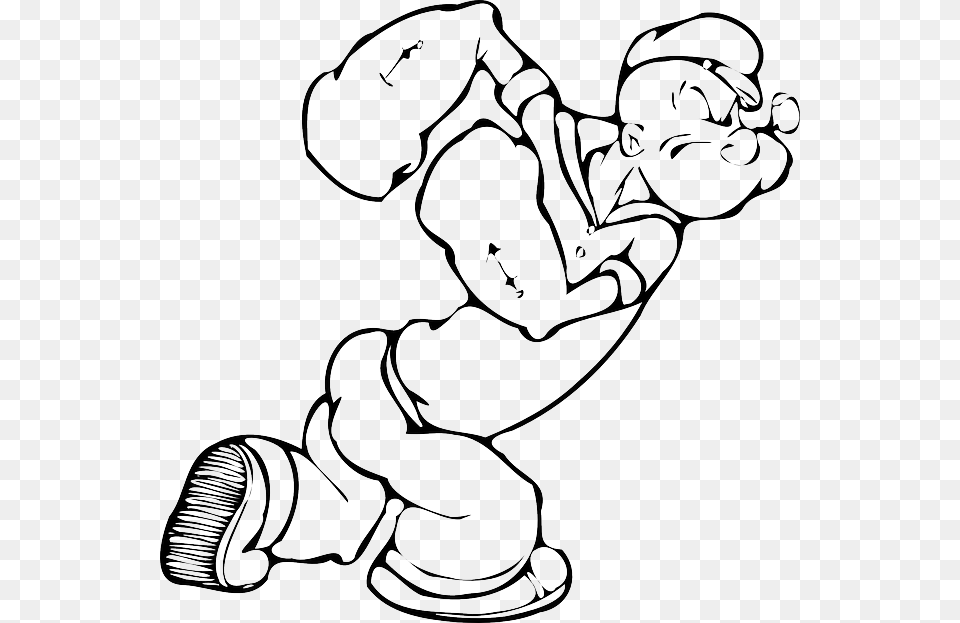 Sailor Man Cartoon Show Draw Muscles Popeye Popeye The Sailor Coloring Pages, Baby, Person, Face, Head Free Transparent Png