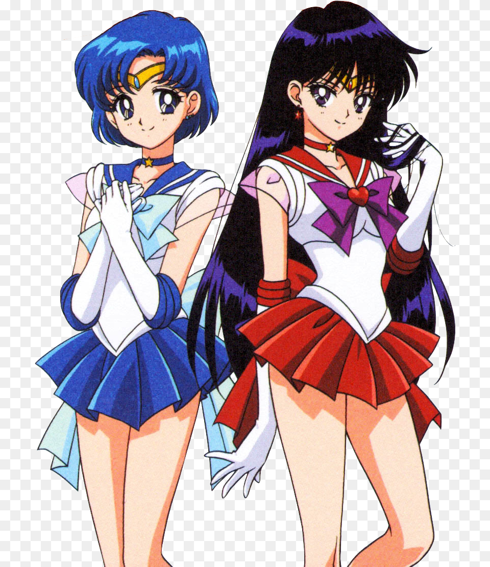 Sailor Mars And Mercury, Book, Comics, Manga, Publication Png Image