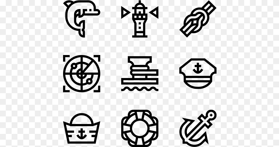Sailor Martial Art Flat Icon Pack, Gray Free Png Download