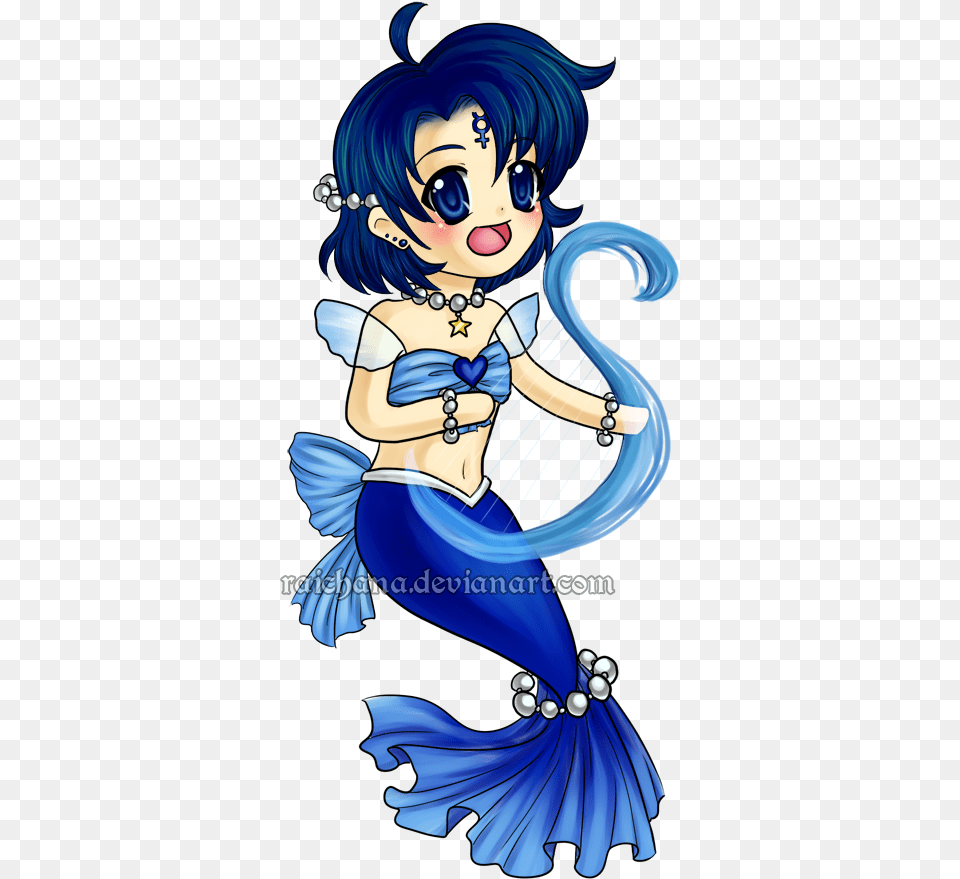 Sailor Mercury Mermaid, Book, Comics, Publication, Baby Png Image