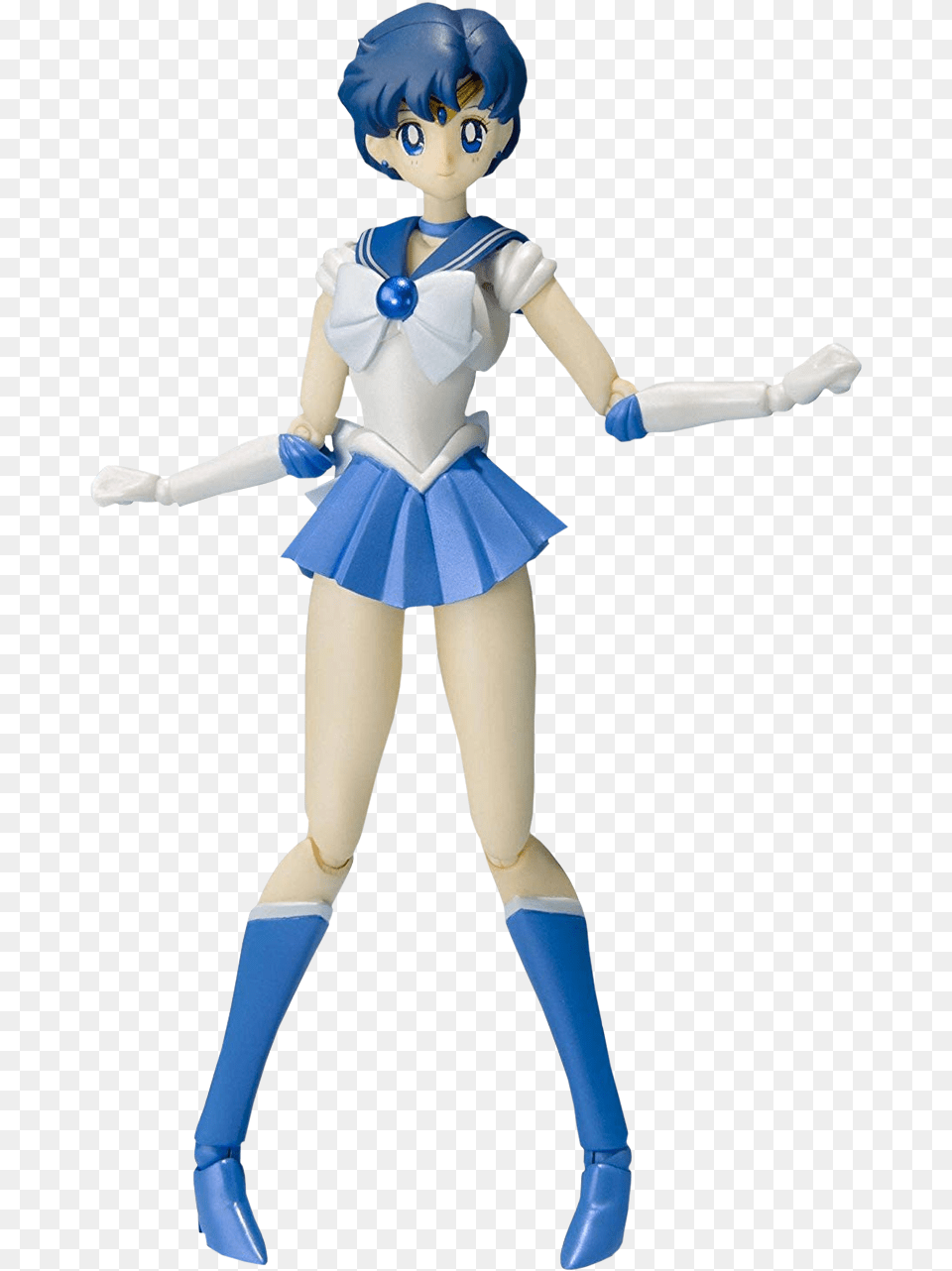 Sailor Mercury S Sailor Moon Mercury Figure, Person, Face, Head, Toy Png Image