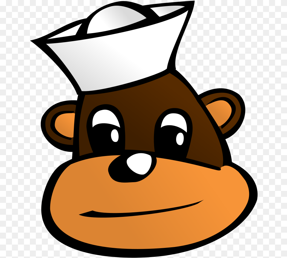 Sailor Monkey Svg Clip Arts Monkey With Hat Cartoon, Animal, Fish, Sea Life, Shark Free Png