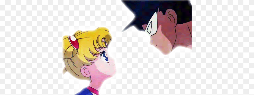 Sailor Moon And Tuxedo Mask On Tumblr Sailor Moon And Cartoon, Baby, Person, Book, Comics Free Transparent Png