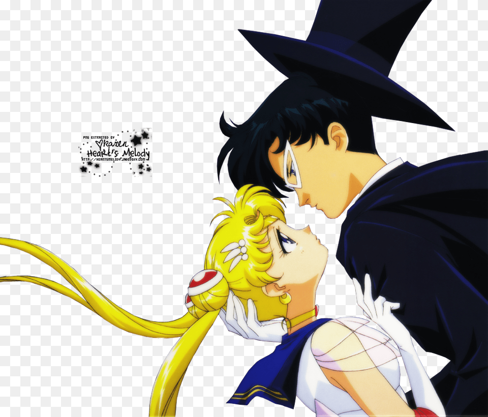 Sailor Moon And Tuxedo Mask Publication, Book, Comics, Person Free Transparent Png