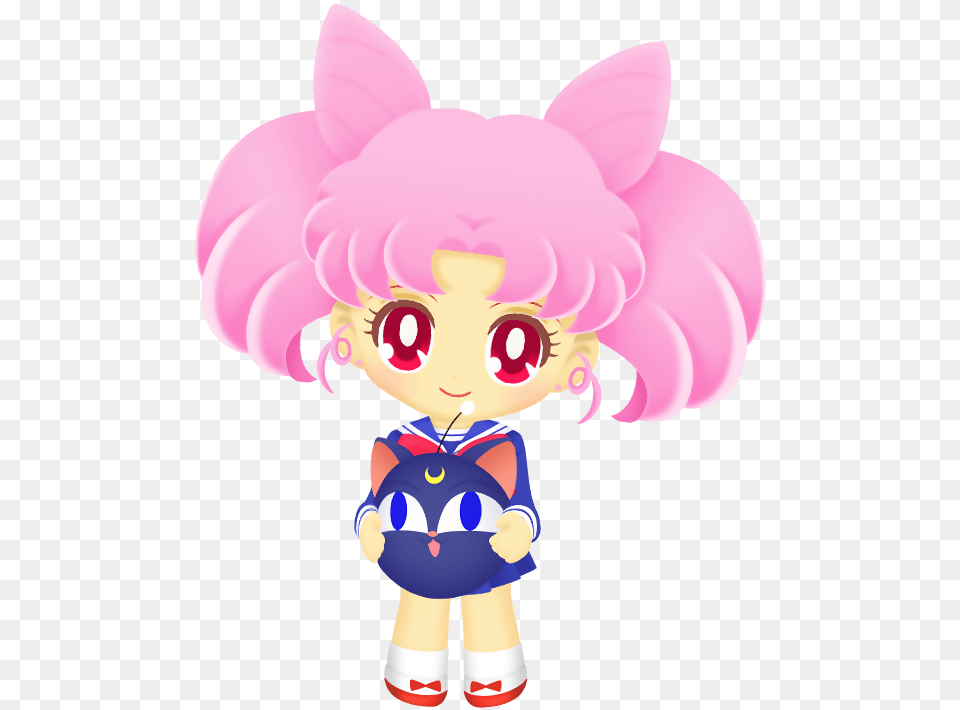 Sailor Moon Clipart Pink Transparent Sailor Chibi Moon Sailor Moon Drops, Baby, Person, Book, Comics Free Png Download