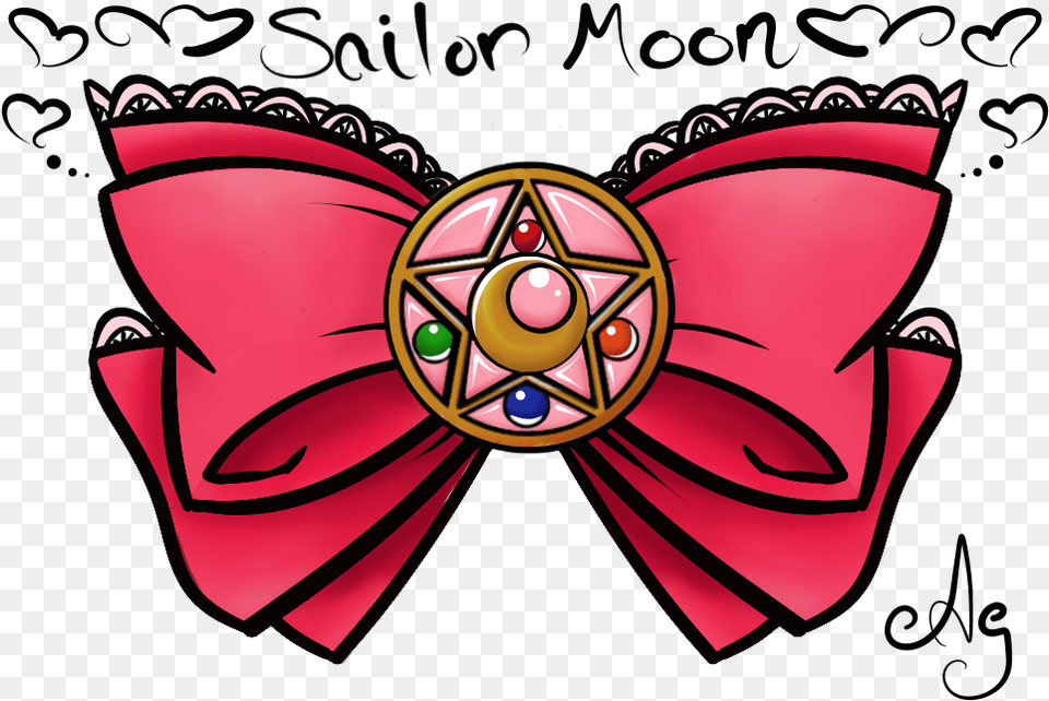 Sailor Moon Clipart Pink Transparent Sailor Moon Brooch Bow, Accessories Free Png Download