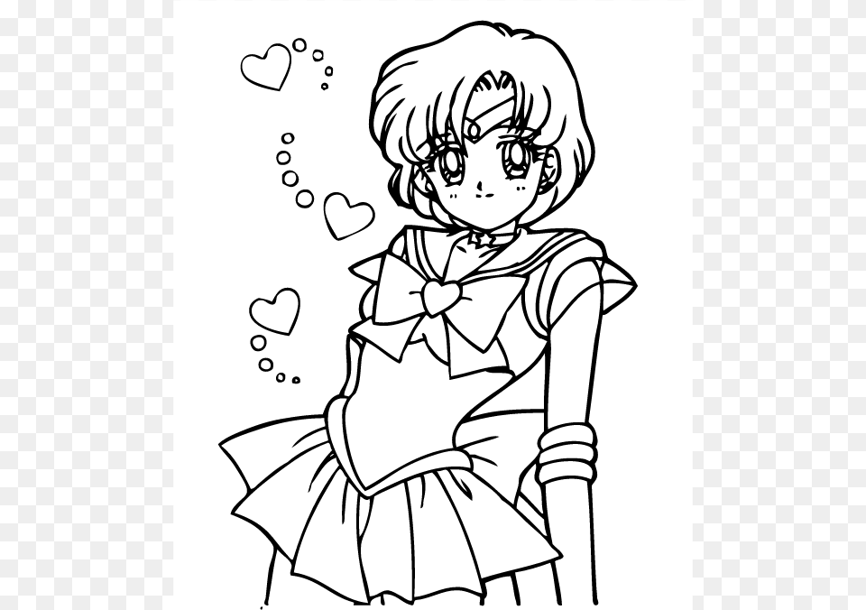 Sailor Moon Coloring Pages Sailor Mercury Sailor Mercury Coloring Pages, Book, Comics, Publication, Baby Png