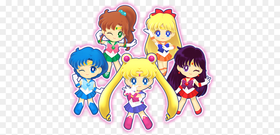 Sailor Moon Drops Characters Sailor Moon Drops Chibi, Book, Comics, Publication, Baby Free Transparent Png