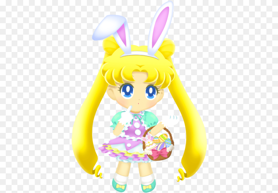Sailor Moon Drops Happy Easter, Fruit, Banana, Produce, Plant Png Image