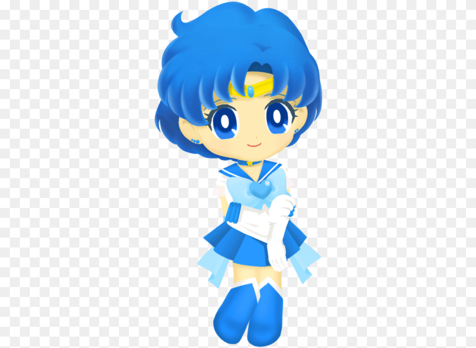 Sailor Moon Drops Sailor Mercury, Baby, Person, Book, Comics Free Png Download