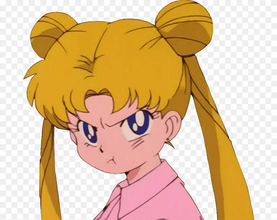 Sailor Moon Manga Angry, Baby, Person, Anime, Face Png