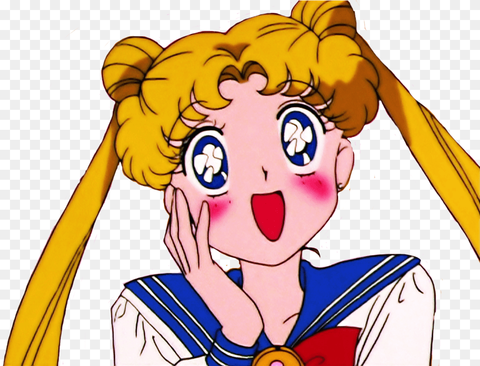 Sailor Moon On Sailor Moon Transparent Background, Baby, Cartoon, Person, Face Free Png