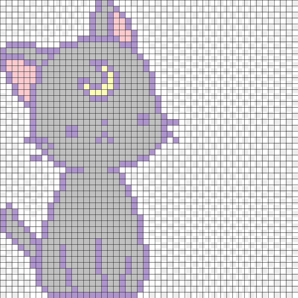 Sailor Moon Perler Bead Pattern Anime Perler Beads Patterns, Person, Animal, Cat, Mammal Free Png Download