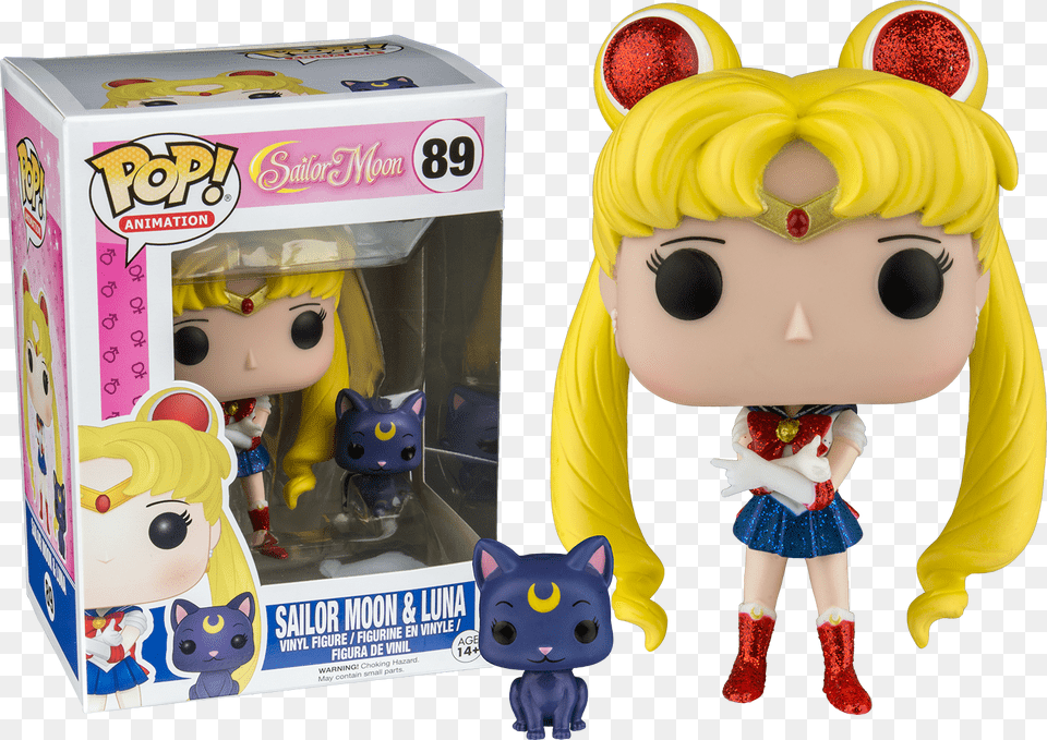 Sailor Moon Pop Vinyl Glitter, Doll, Toy, Face, Head Png Image