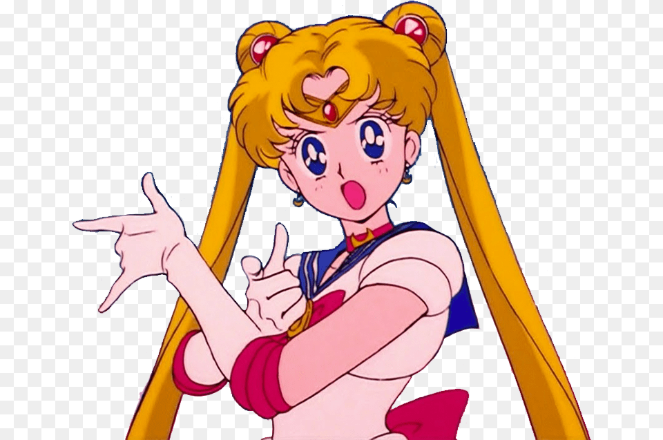 Sailor Moon Pose, Baby, Person, Cartoon, Face Free Png