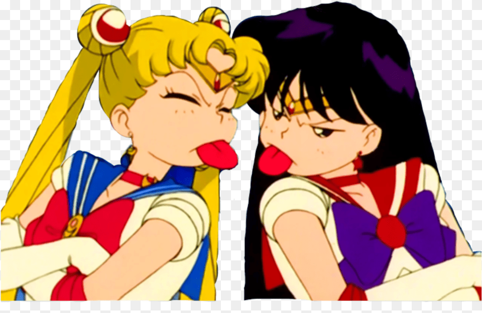 Sailor Moon Shared By Geo Sailor Moon And Sailor Mars Lesbian, Baby, Person, Face, Head Free Transparent Png